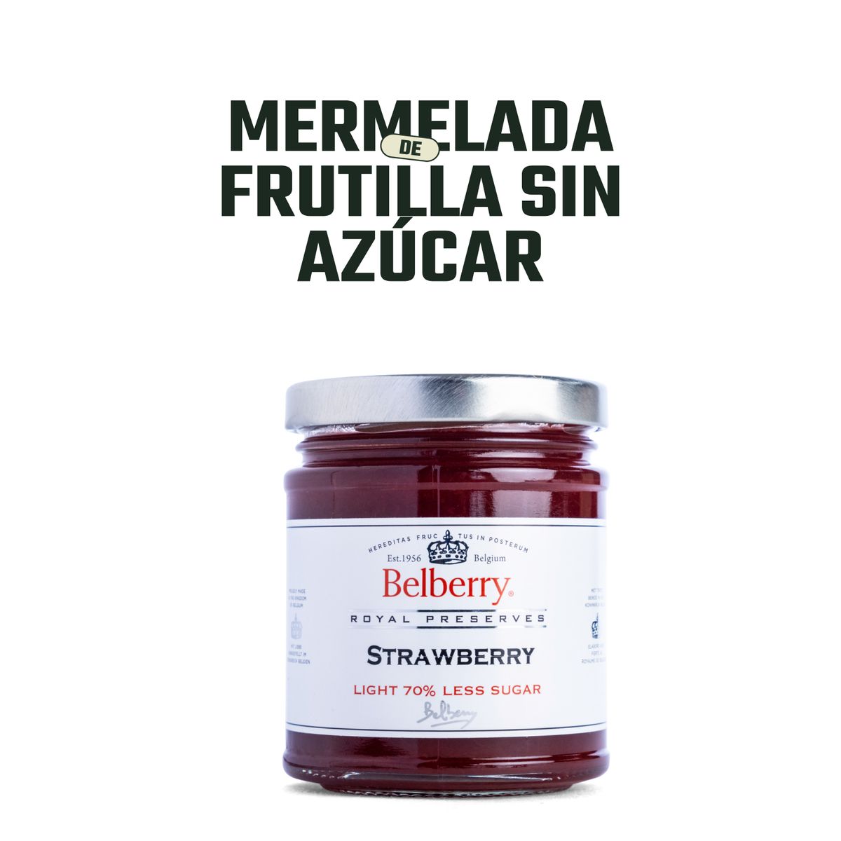 BELBERRY - Mermelada de Frutilla sin azúcar Belberry 1 x 210 gr