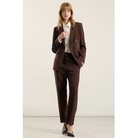 Blazer entallado, cuello smoking, chocolate