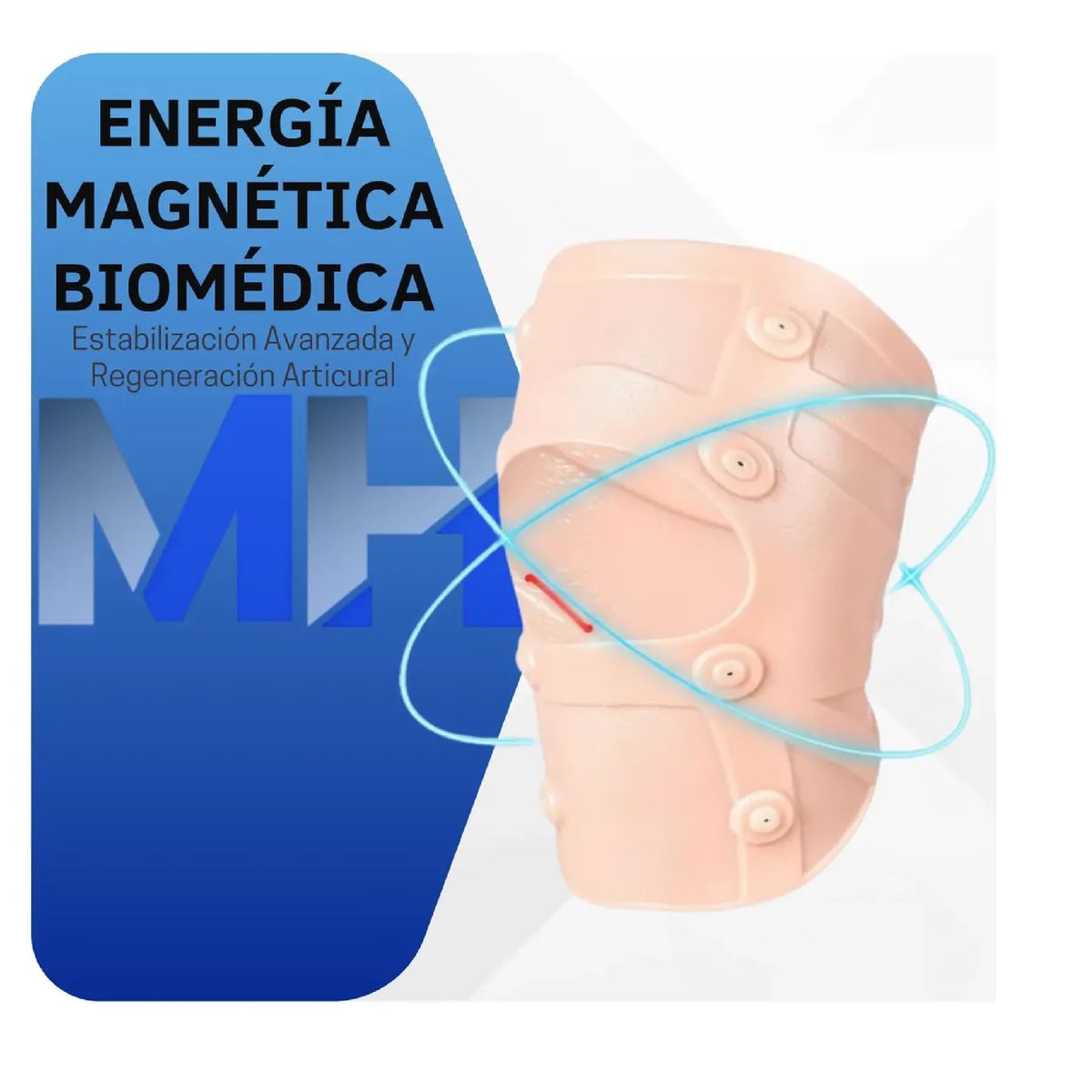 GENERICO - Rodillera Magnetica Silicona 10 Imanes Dolores Lesiones Sebs