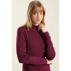 LIOLA - Jersey punto, rivete metalizado, ciruela