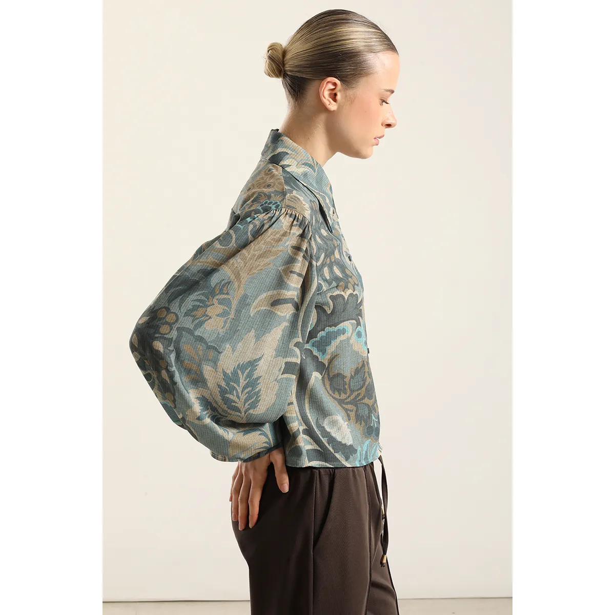 LIOLA - Blusa estampado retro, azul Liola