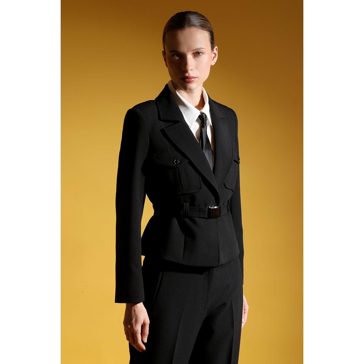 LIOLA - Chaqueta bolsillos cargo, negro Liola