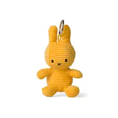BON TON TOYS - Peluche y llavero Miffy Keychain ECO Corduroy - 10 cm- 4" color Amarillo
