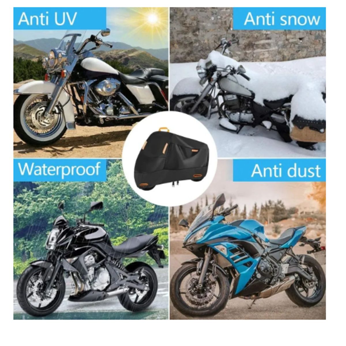 GENERICO - Funda Impermeable 100% Protector Cubre Motos Bicicletas