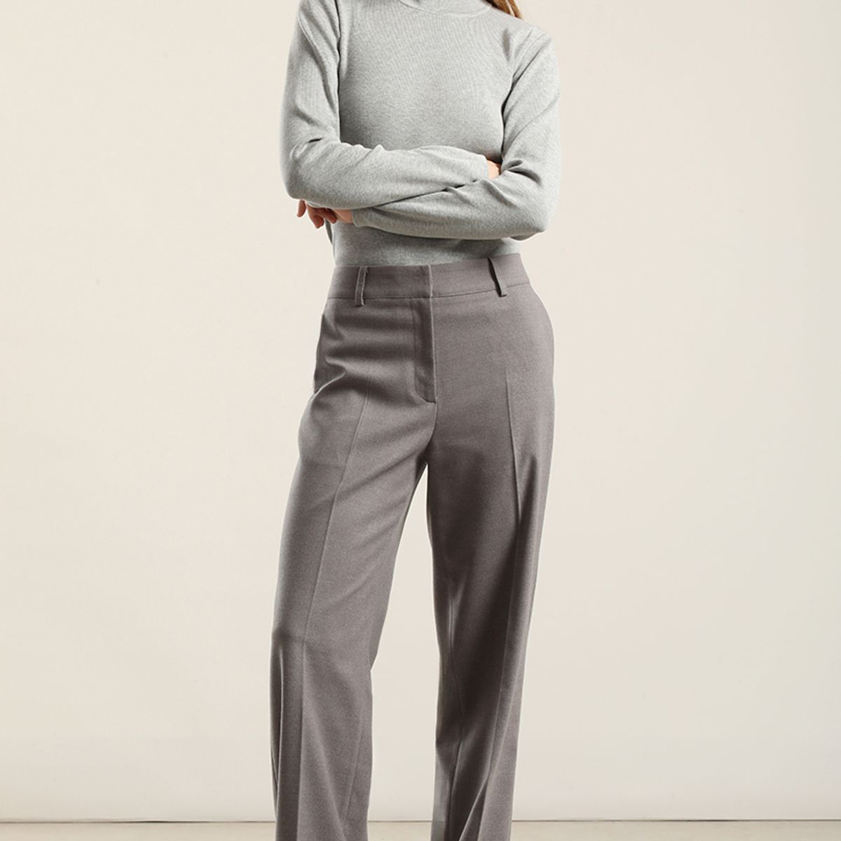 LIOLA - Jersey punto, rivete metalizado, gris Liola