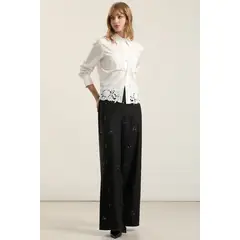 LIOLA - Pantalón recto, negro