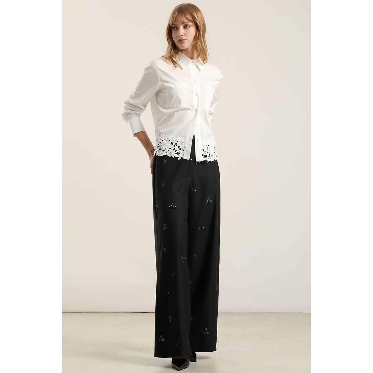 LIOLA - Pantalón recto, negro Liola