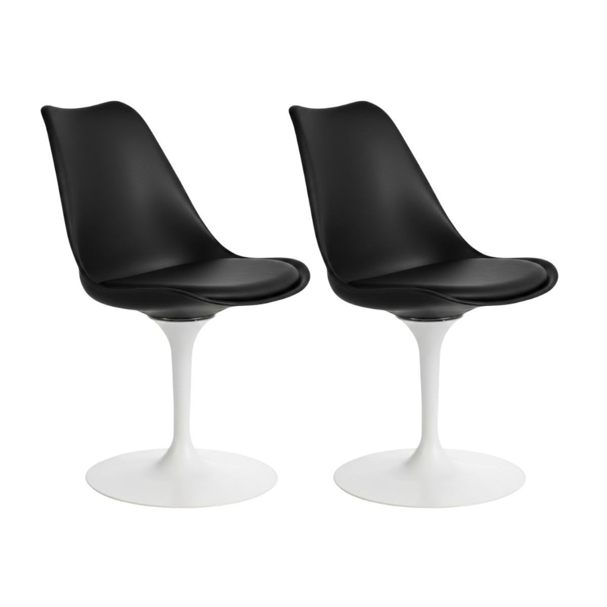 HABITA2 CHILE - Pack 2 Sillas Tulip Iron Con Pedestal Blanco