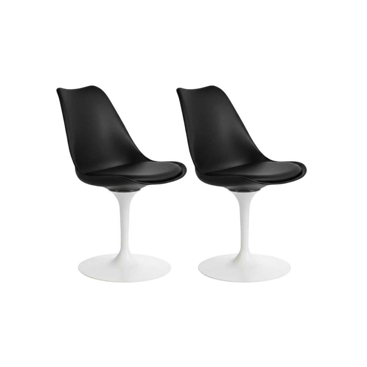 HABITA2 CHILE - Pack 2 Sillas Tulip Iron Con Pedestal Blanco