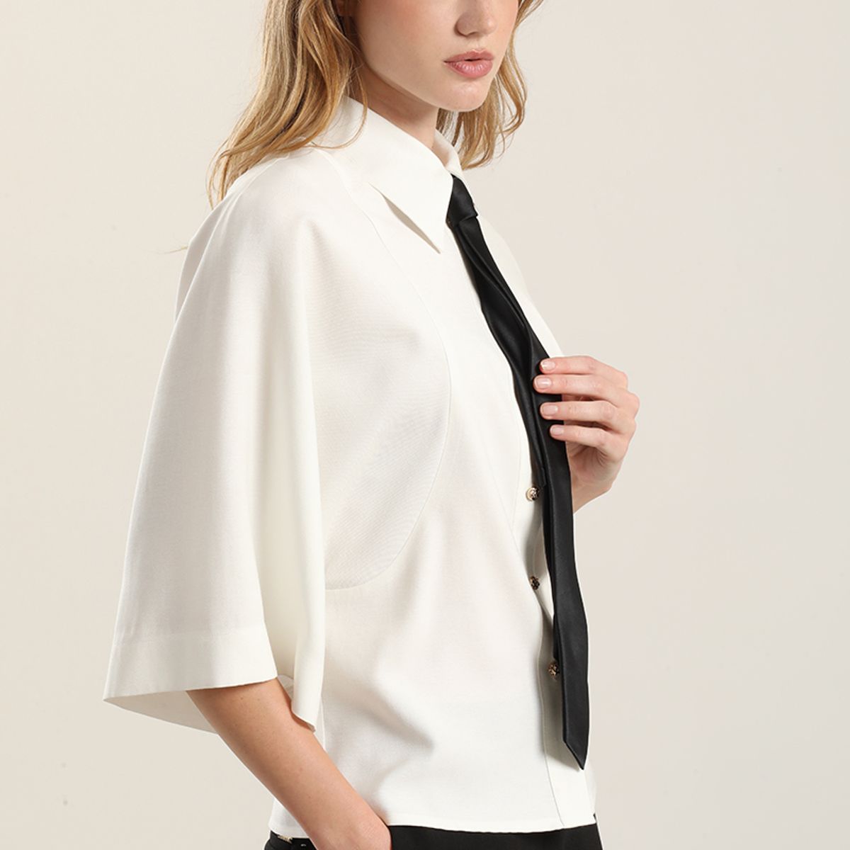 LIOLA - Blusa kimono fantasia, crudo Liola