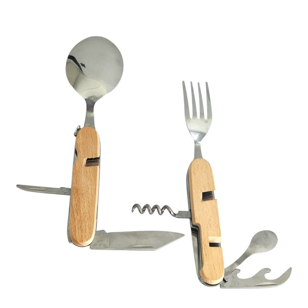 GENERICO - Set de Cubiertos Separables para Camping 7 Funciones 16373