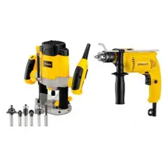 STANLEY - Kit Srr1200 +6 Fresas + Tal Percutor Sdh 600 W 13mm