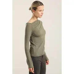 LIOLA - Top escote asimetrico, militar