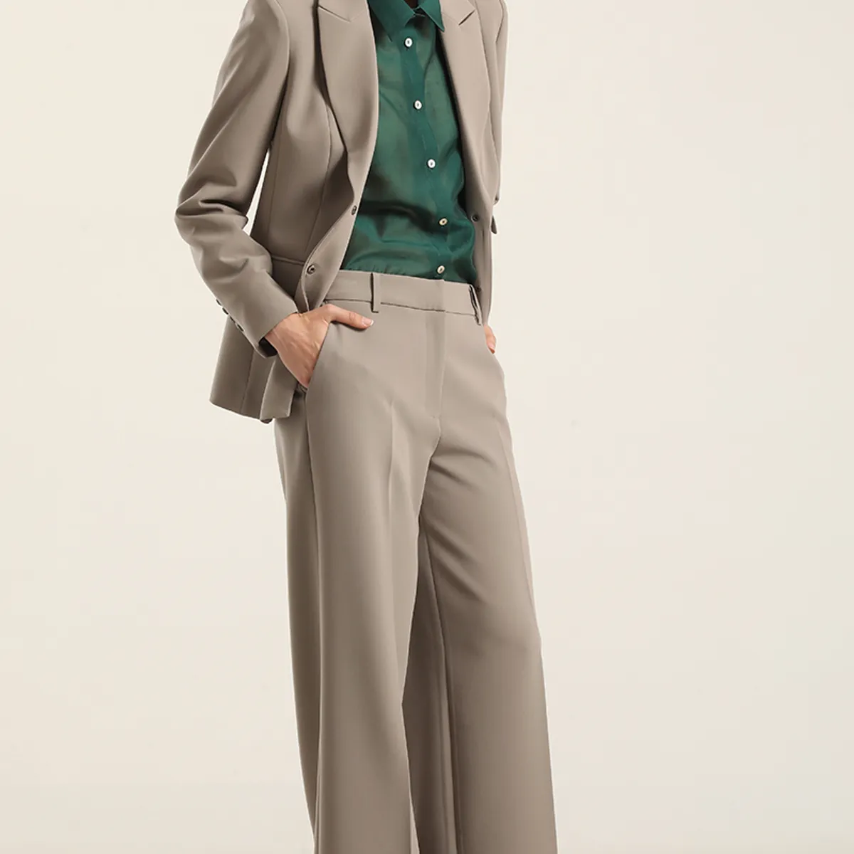 LIOLA - Pantalón ancho, tiro alto, Topo Liola