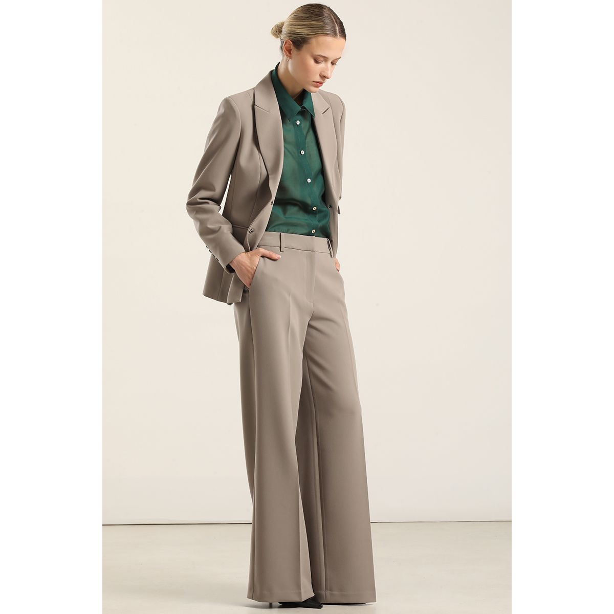 LIOLA - Pantalón ancho, tiro alto, Topo Liola