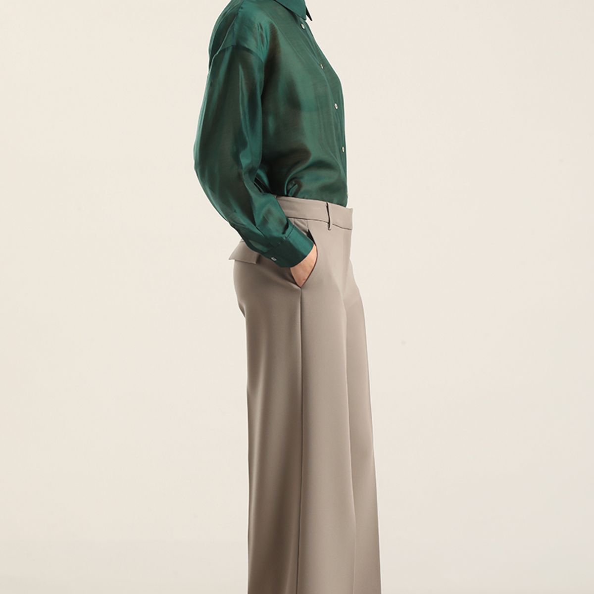 LIOLA - Pantalón ancho, tiro alto, Topo Liola