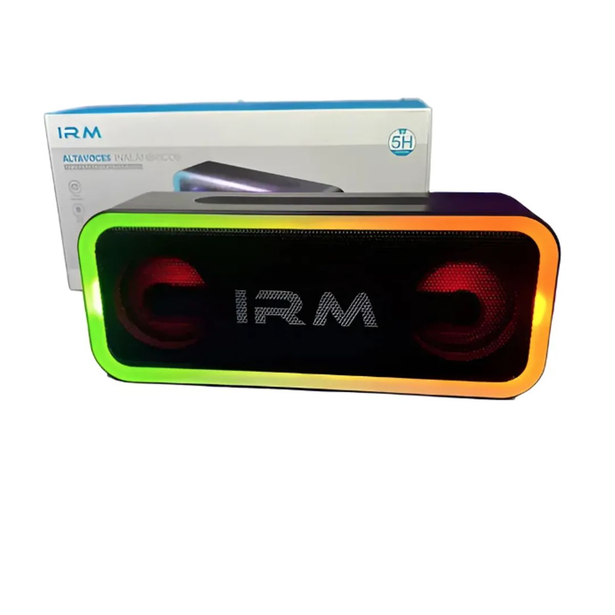 IRM - Parlante Bluetooth Irm Sk5 10w Inalámbrico Rgb Resistente Al Agua Negro
