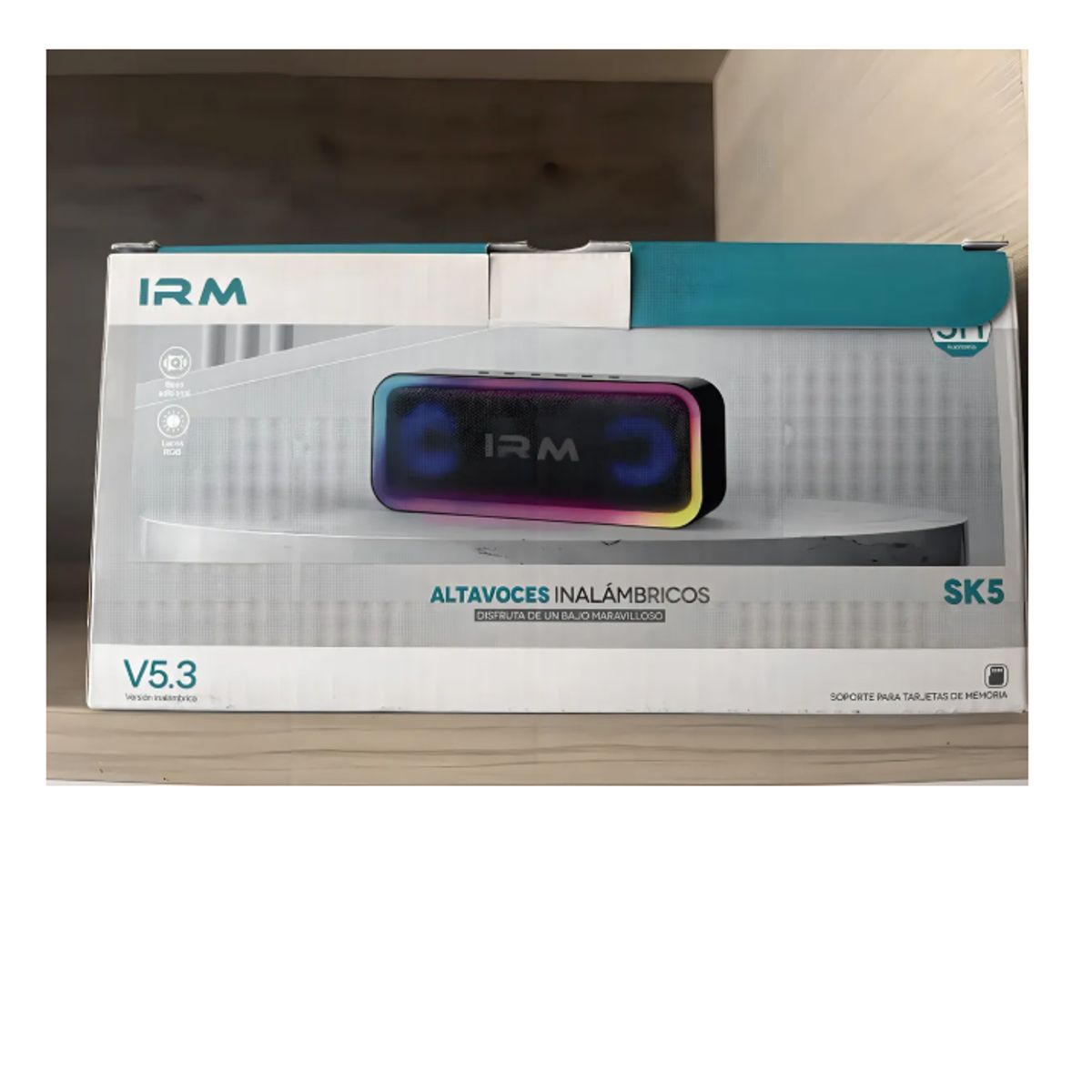 IRM - Parlante Bluetooth Irm Sk5 10w Inalámbrico Rgb Resistente Al Agua Negro