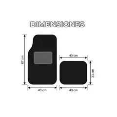 GENERICO - Alfombras De Piso Auto 5 Piezas Universal Antideslizante