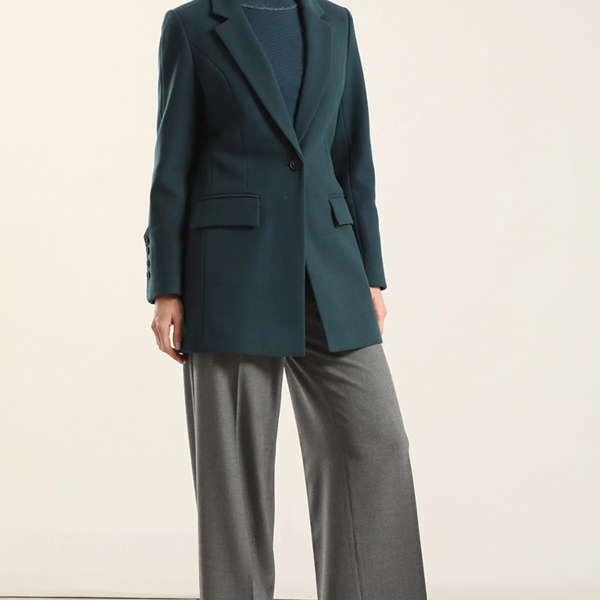 LIOLA - Chaqueton basico, muflon turquesa Liola