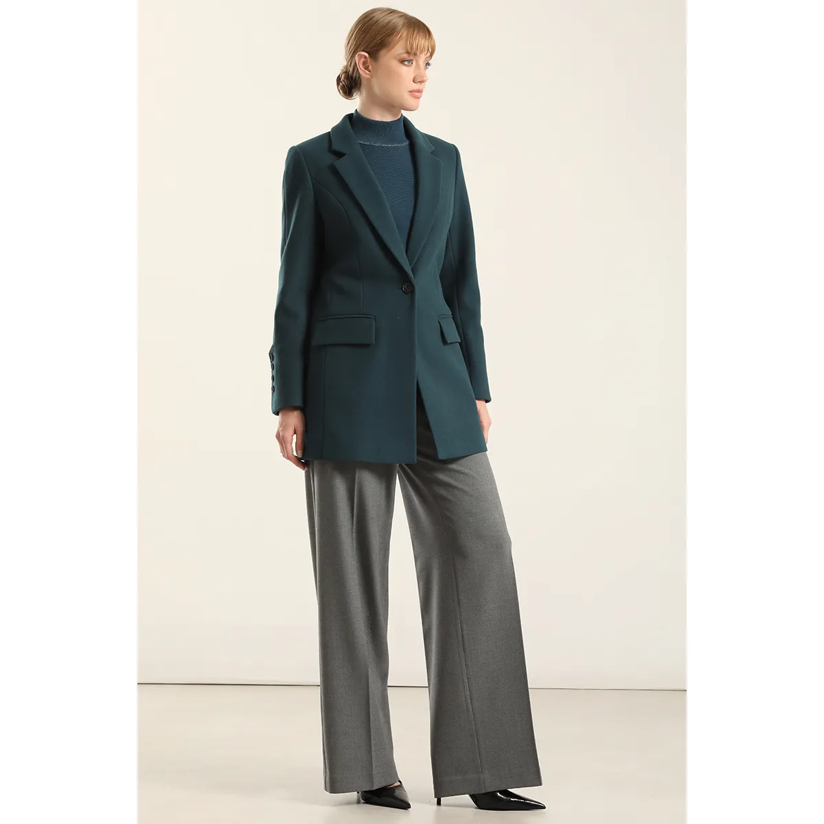 LIOLA - Chaqueton basico, muflon turquesa Liola