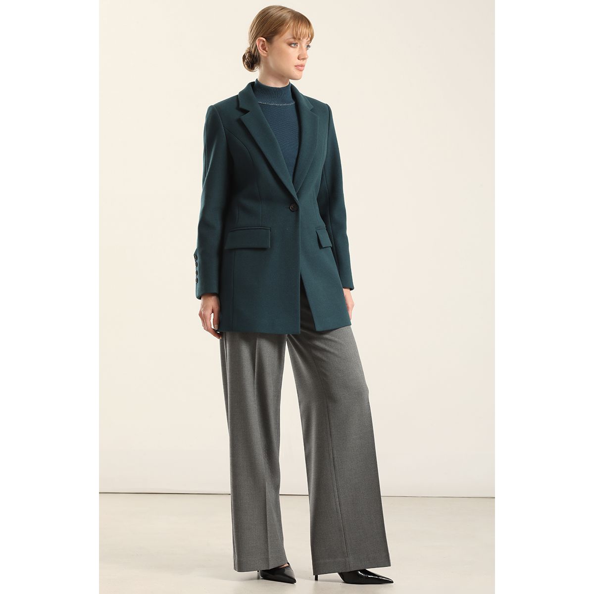 LIOLA - Chaqueton basico, muflon turquesa Liola