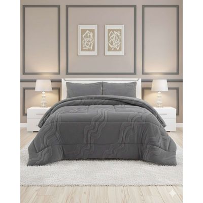 Imagen 2 del producto CUBRECAMA DE INVIERNO PREMIUM CON CHIPORRO 2 PLAZA GRIS