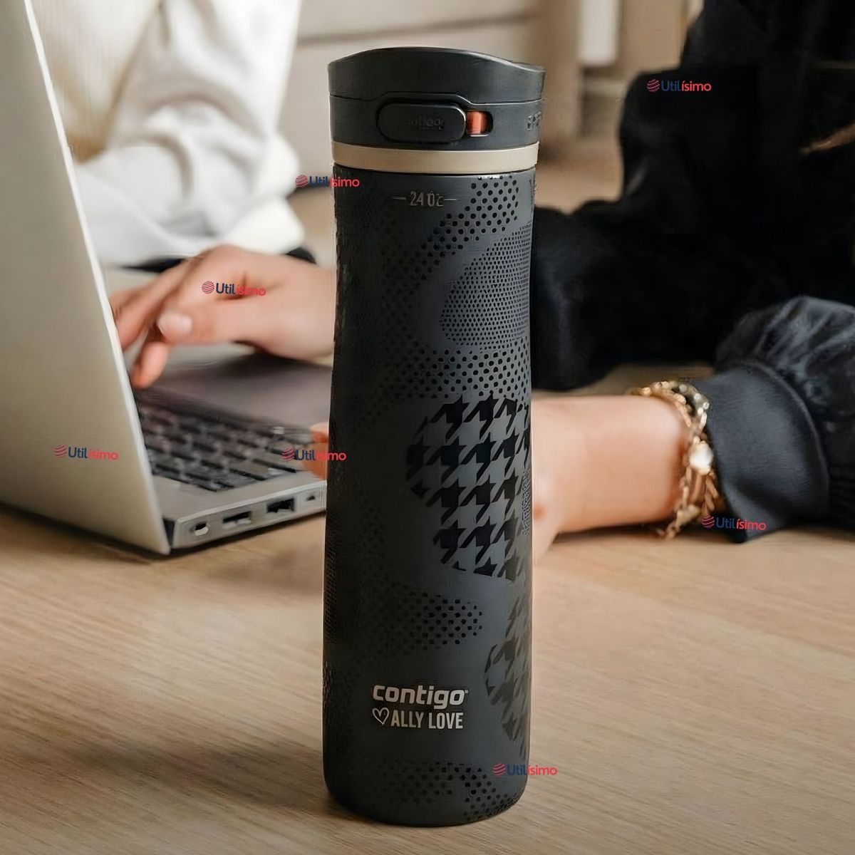 CONTIGO - Vaso Térmico Contigo 709ml Ally Love Jackson Chill 2.0 Acero Inoxidable 24Oz Licorice