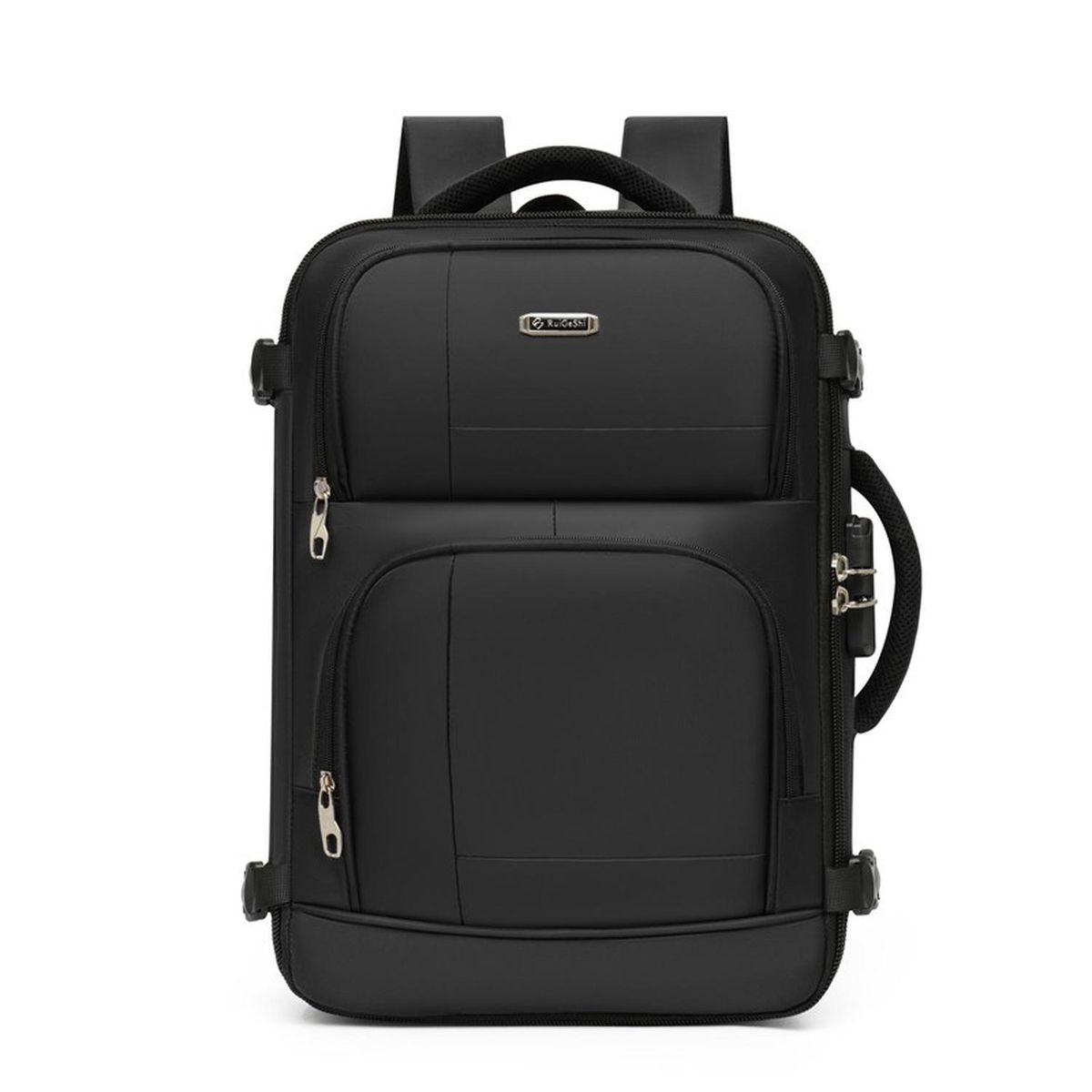 JAGIMA - Mochila Negra de Viaje  Equipaje de Mano Multifuncional