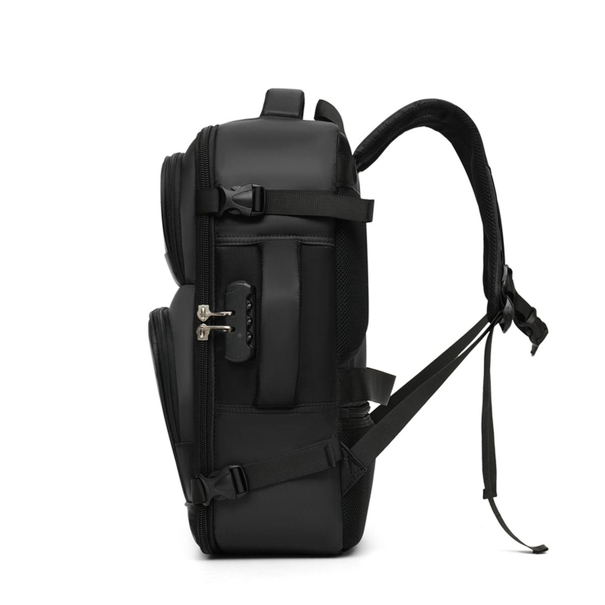 JAGIMA - Mochila Negra de Viaje  Equipaje de Mano Multifuncional