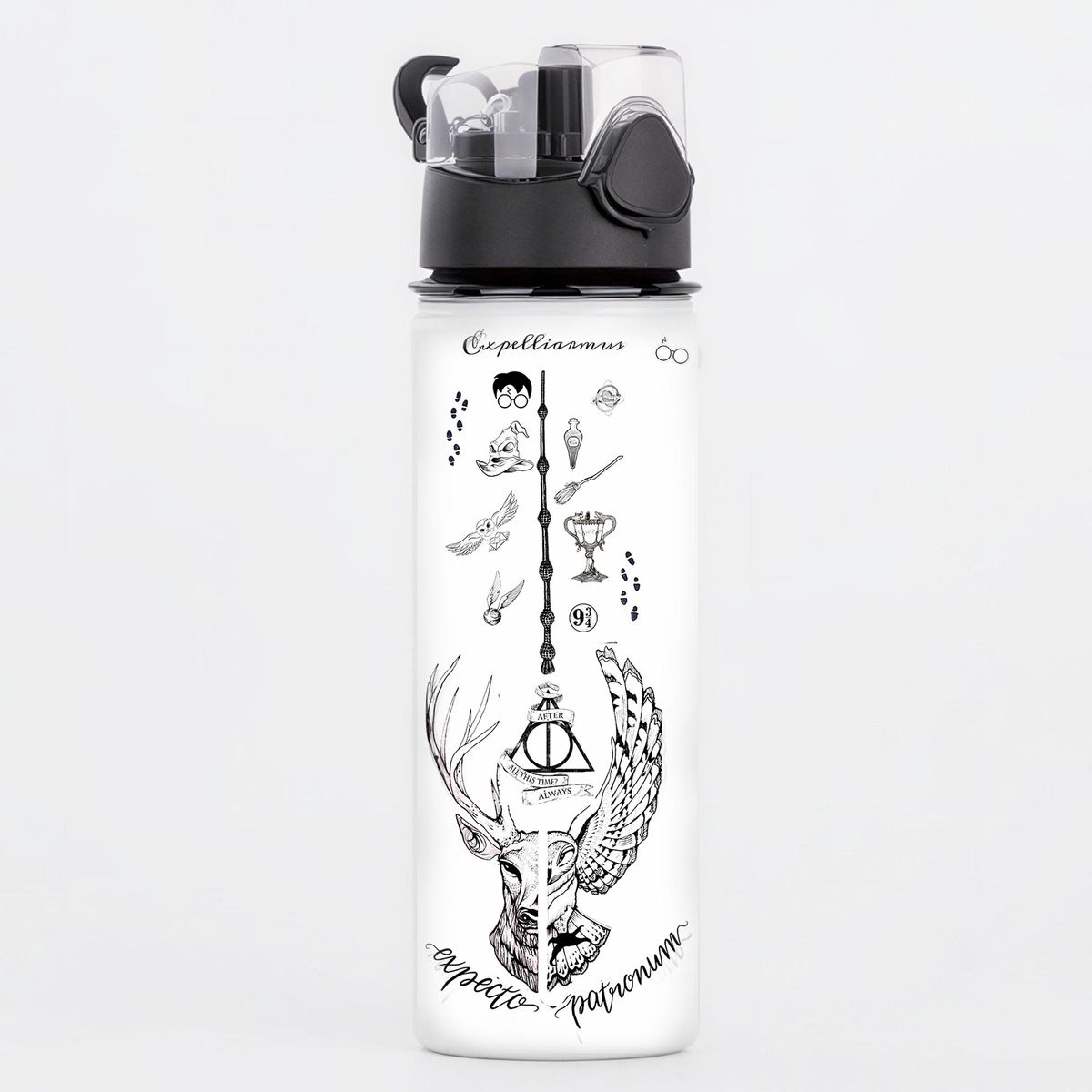SM - Botella Harry Potter 750 ml Aluminio Uso Diario Libre de BPA Antiderrame