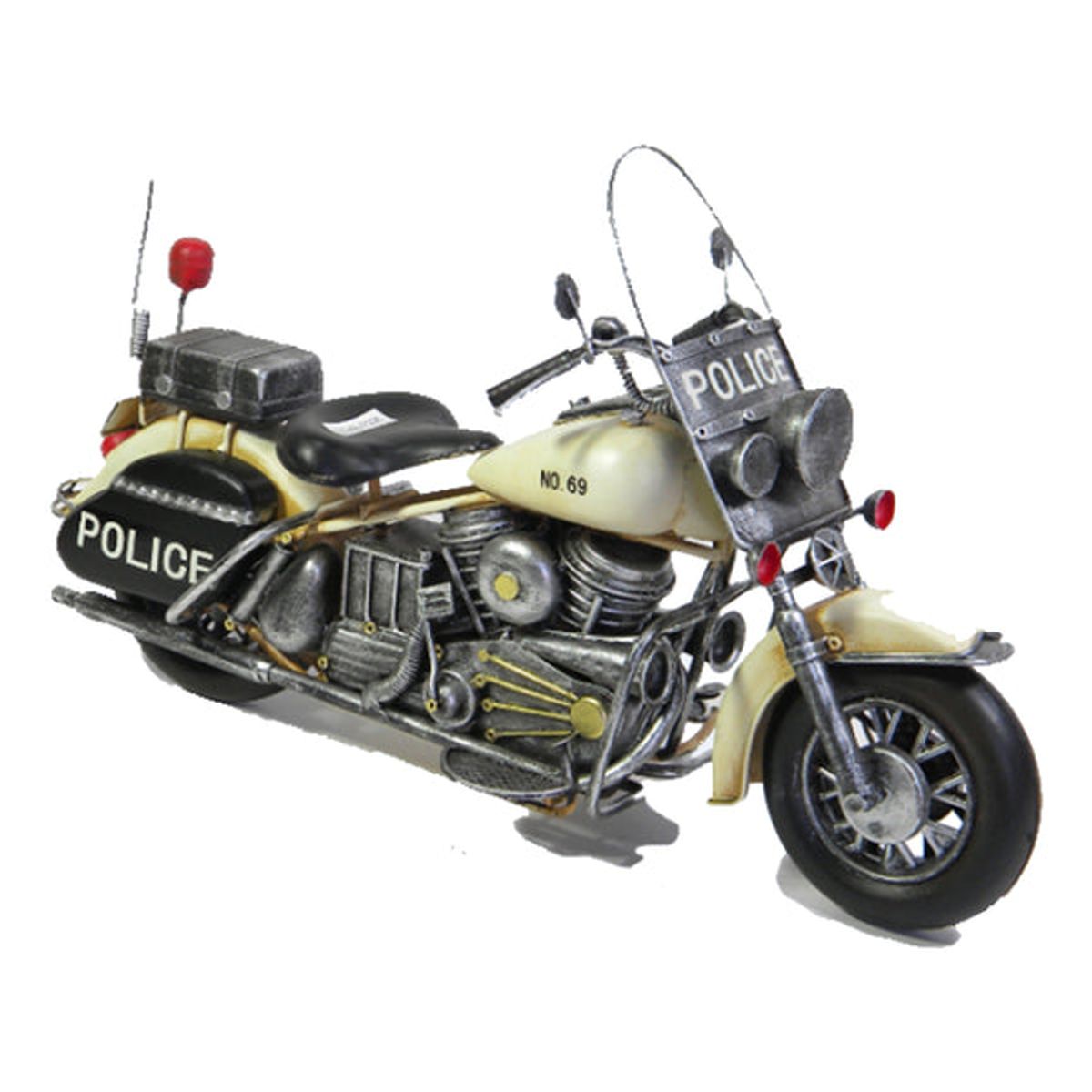 VGO - Adorno Moto metalica vintage  Crema Vgo