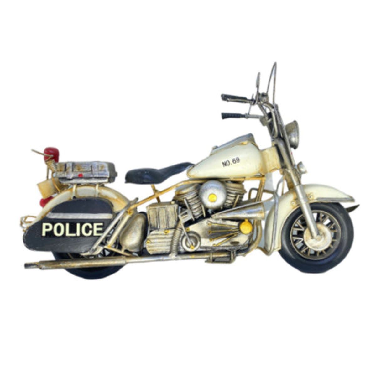 VGO - Adorno Moto metalica vintage  Crema Vgo