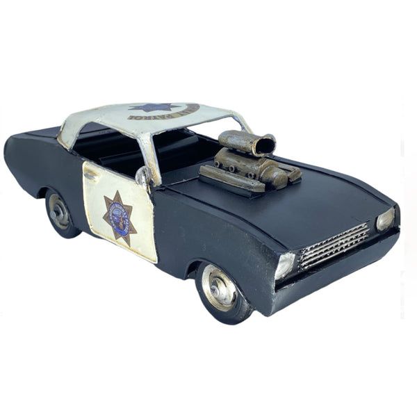 Adorno auto Policia vintage Negro