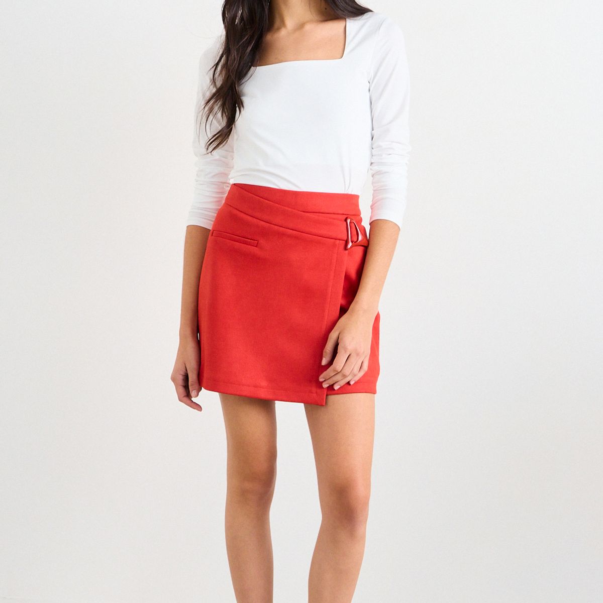 IO - Short Liso Mujer Rojo Io