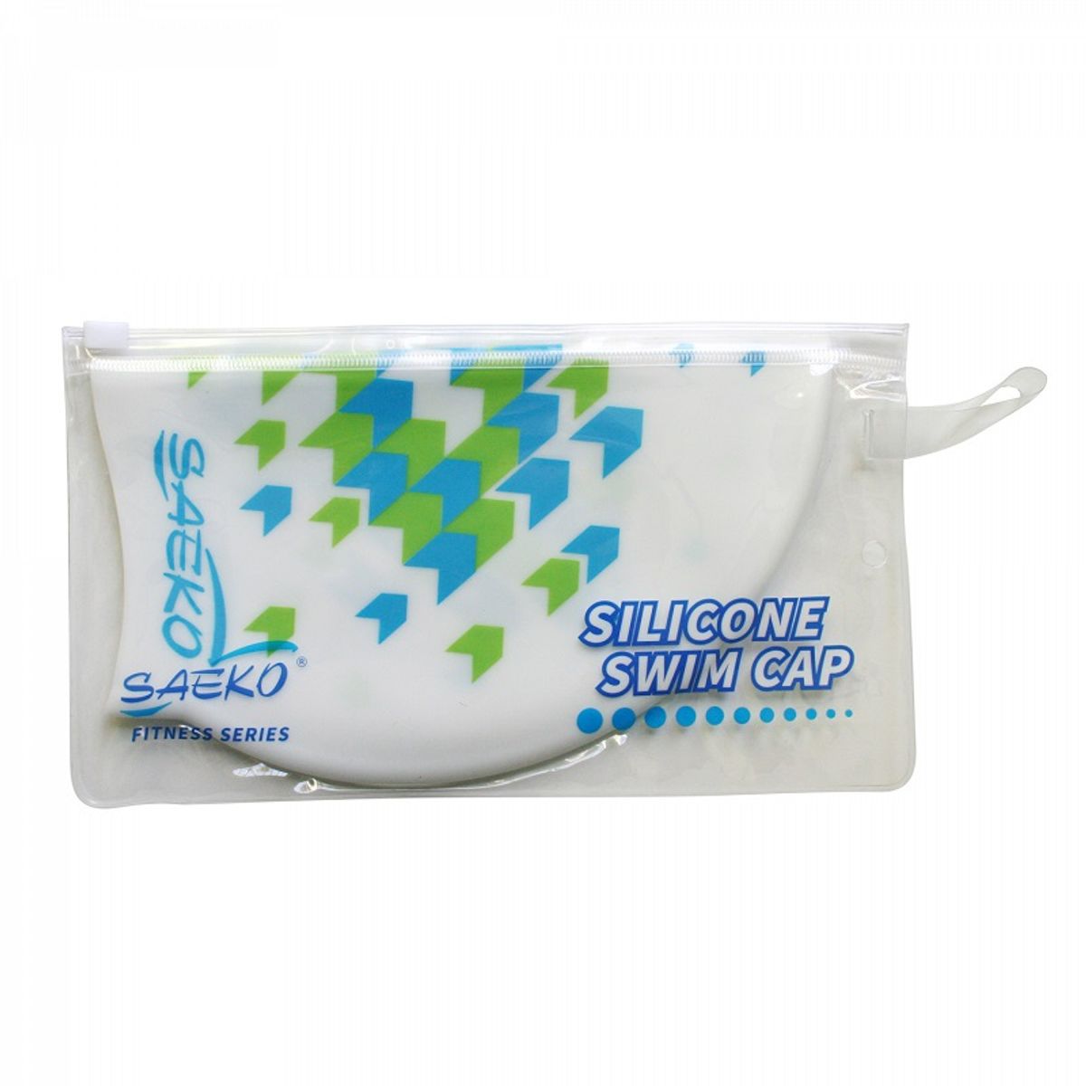 SAEKO - GORRA NATACION SILICONA SAEKO CSP7 ARROW BLANCO/VERDE