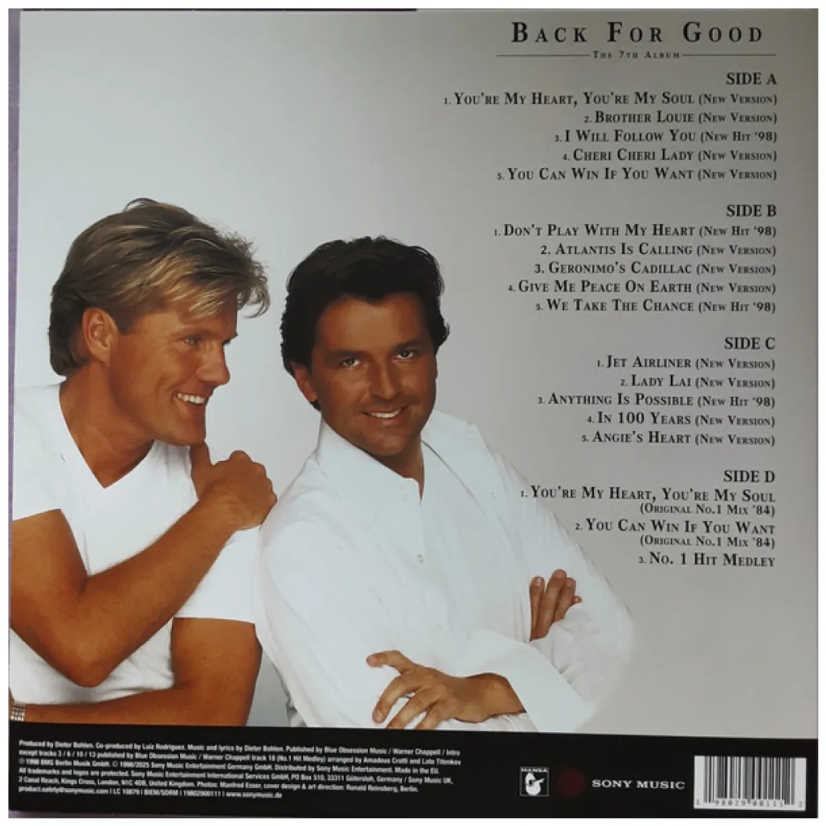 HITWAY MUSIC - MODERN TALKING - BACK FOR GOOD 180GRS BLACK & WHITE MARBLED VINYL 2LP - VINILO
