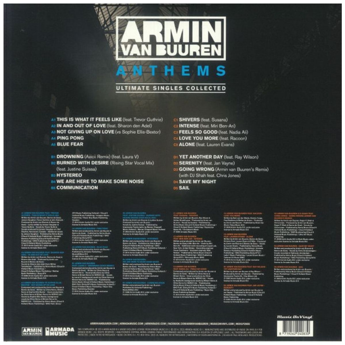 HITWAY MUSIC - ARMIN VAN BUUREN - ANTHEMS ULTIMATE SINGLES COLLECTION 2LP - VINILO