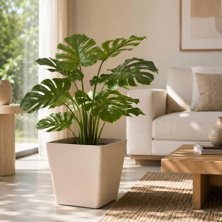 Macetero Nordico Beige L 40 Cm 40 X 24 X 30 Beige