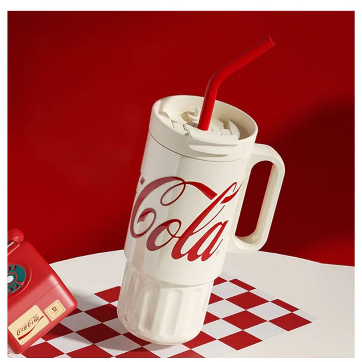 COCA COLA - Vaso Térmico GERM x Coca-Cola 1200 ml Super Tumbler Blanco