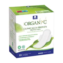 ORGANYC - Toalla Higiénica Flujo Abundante Con Alas 10 Un,