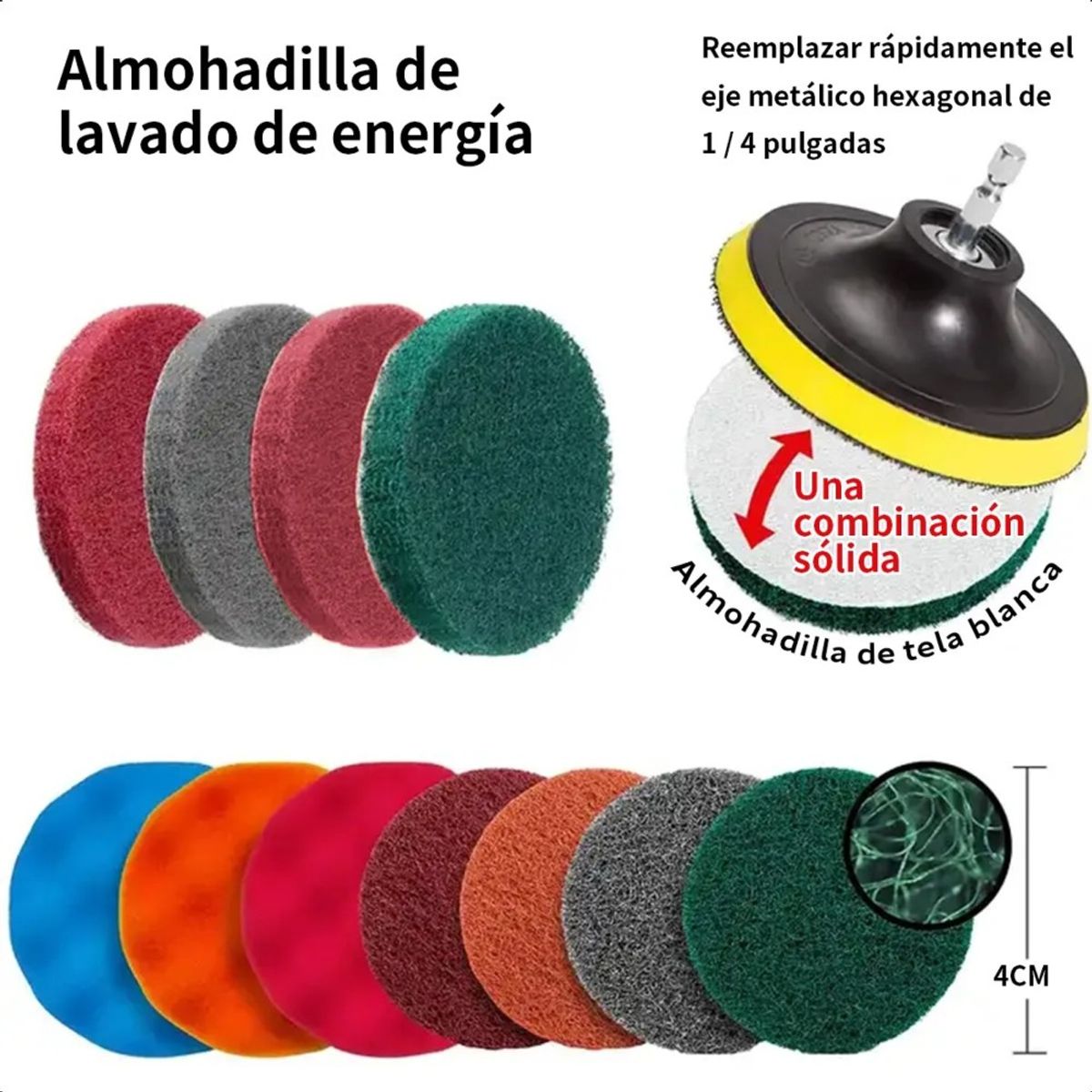 GENERICO - Set 20 Piezas Limpieza De Auto Hogar Cepillos Para Taladro BELUG