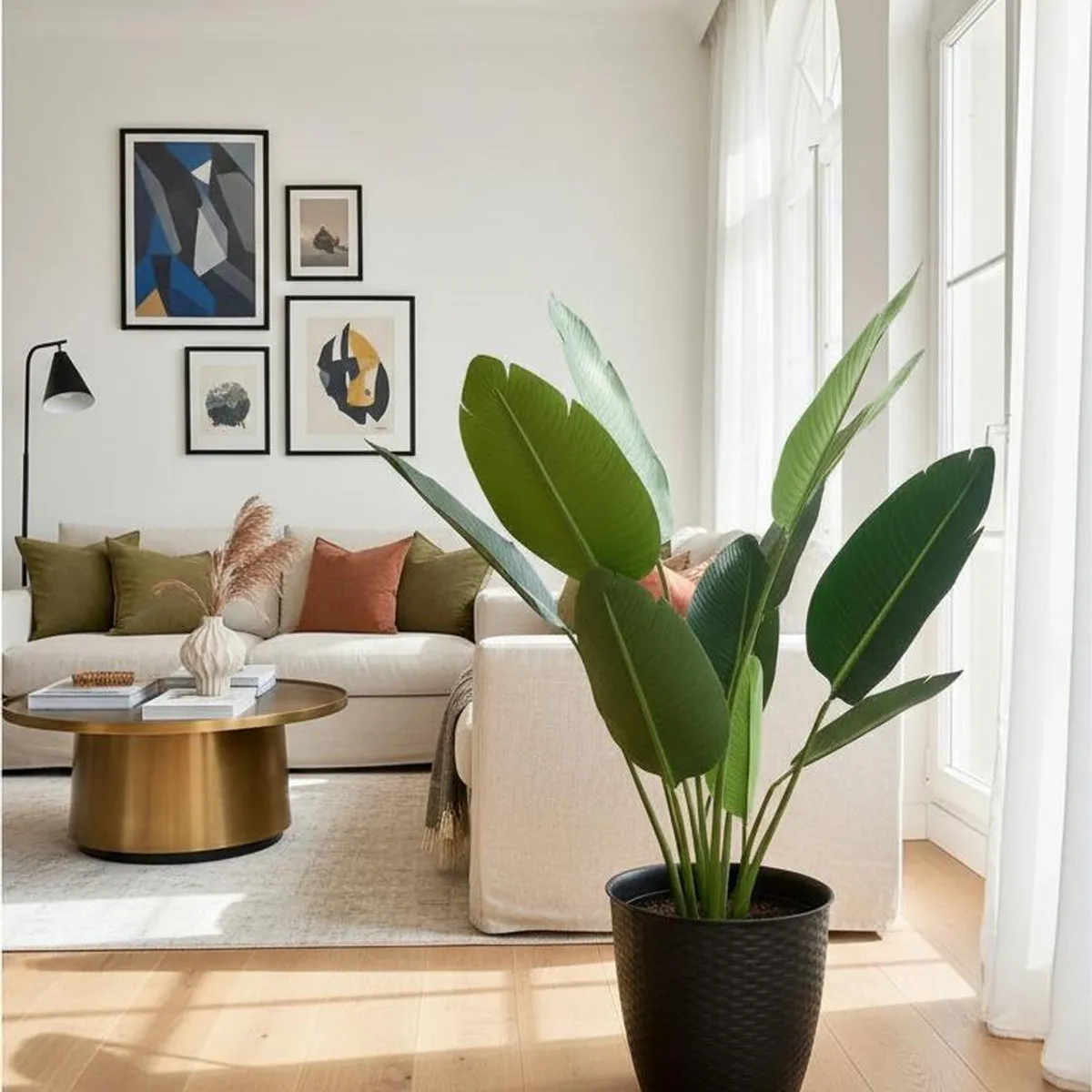 ARBUSTO REAL - Planta Artificial Paradise Birds 120 Cm/8 Hojas Arbusto Real Verde 120 Cm.