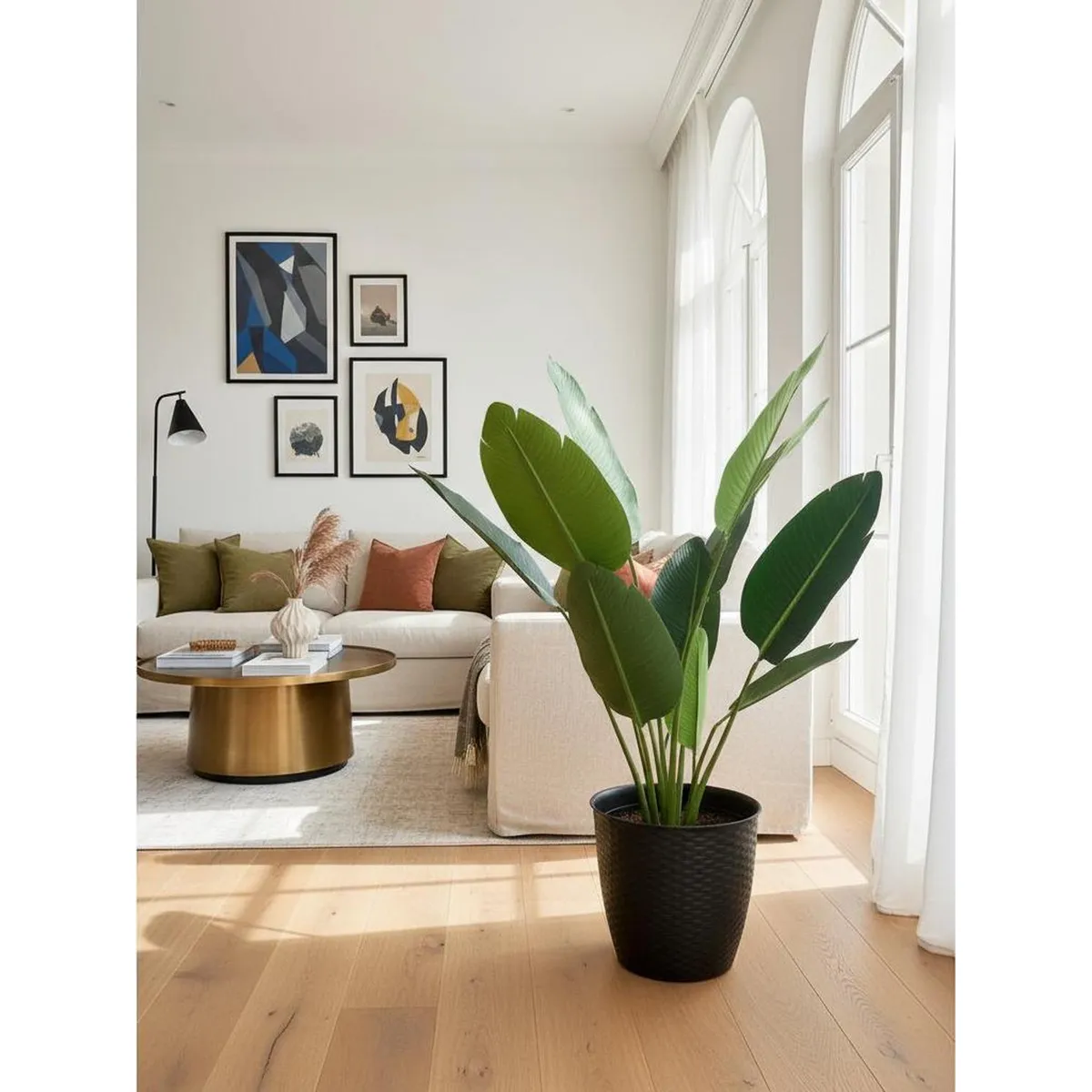ARBUSTO REAL - Planta Artificial Paradise Birds 120 Cm/8 Hojas Arbusto Real Verde 120 Cm.