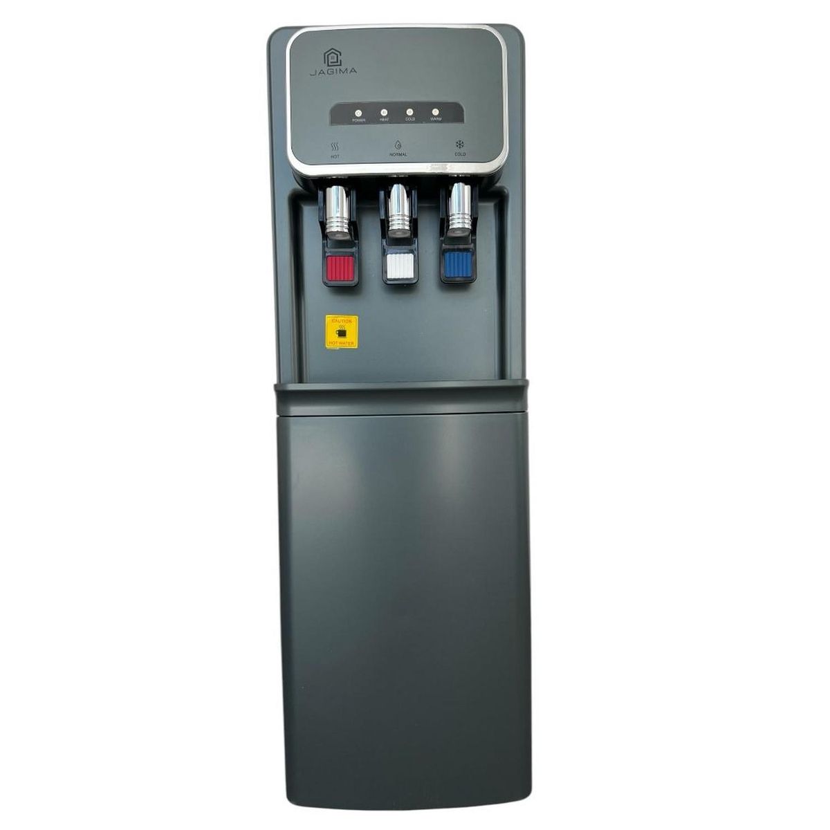 JAGIMA - Dispensador De Agua Pedestal Eléctrico 3 Llaves C/gaveta Gris
