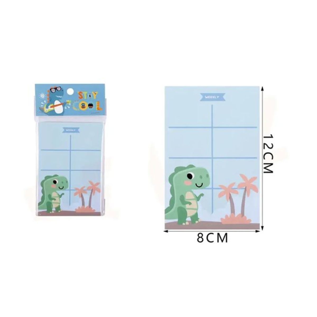 GENERICO - Notas Adhesivas Post-It Dinosaurio Weekly 12x8cm