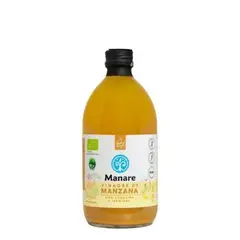 MANARE - Vinagre de Manzana con Cúrcuma y Jengibre 500 ml,