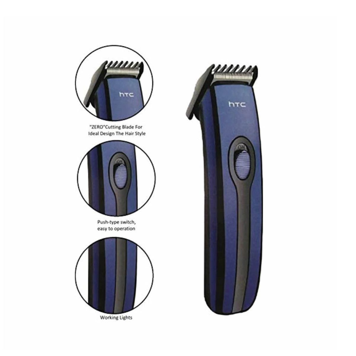 HTC - Cortadora de Pelo Barba Inalambrica Recargable Atc-209