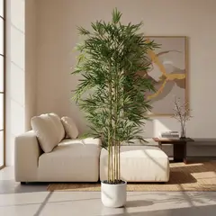 ARBUSTO REAL - Planta Artificial Bamboo 150 Cm. Premium / Verde