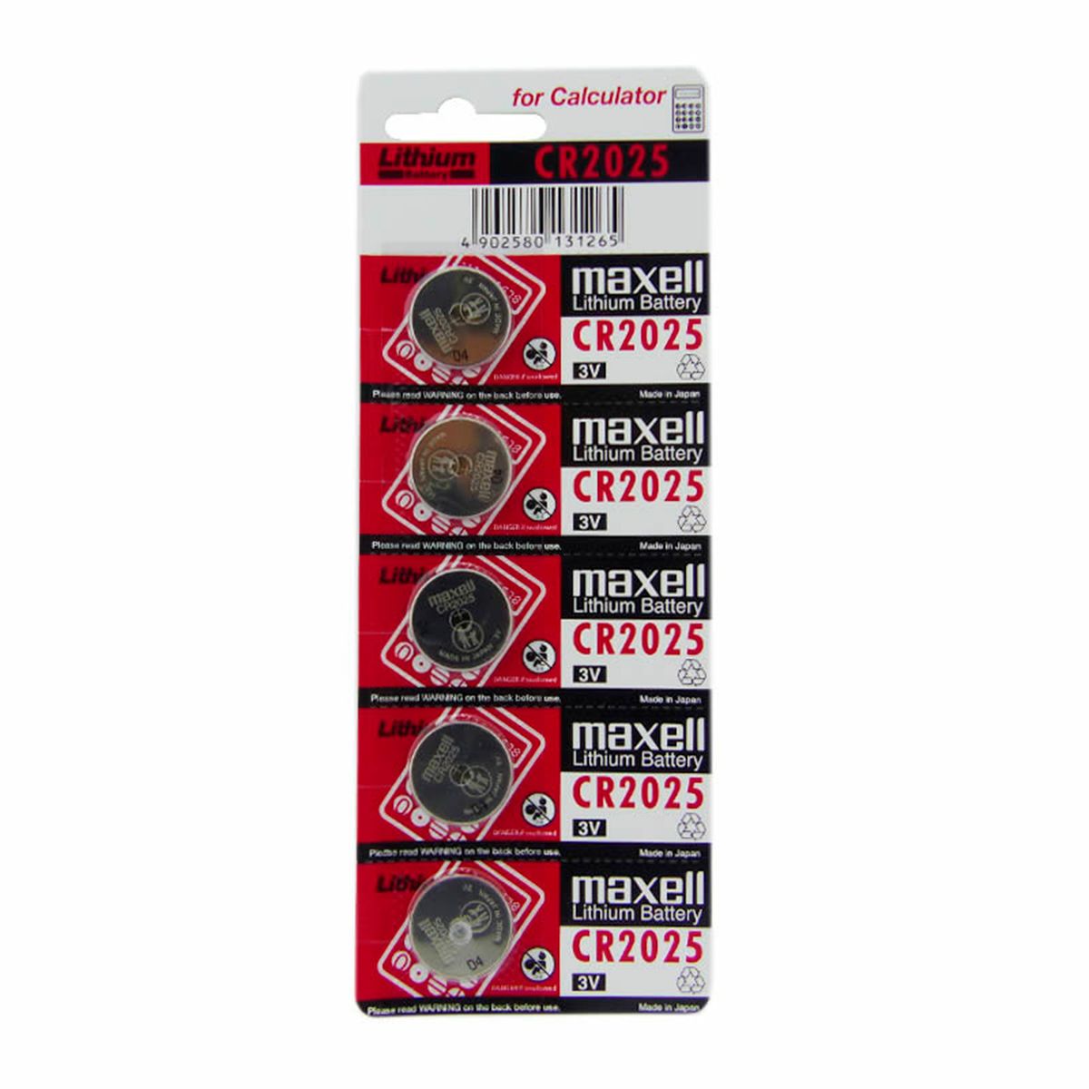 MAXELL - Pack 5 Pilas Cr 2025 Maxell Lithium